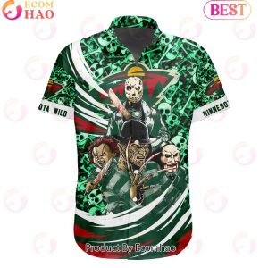 NHL Minnesota Wild Special Design For Halloween Button Shirt