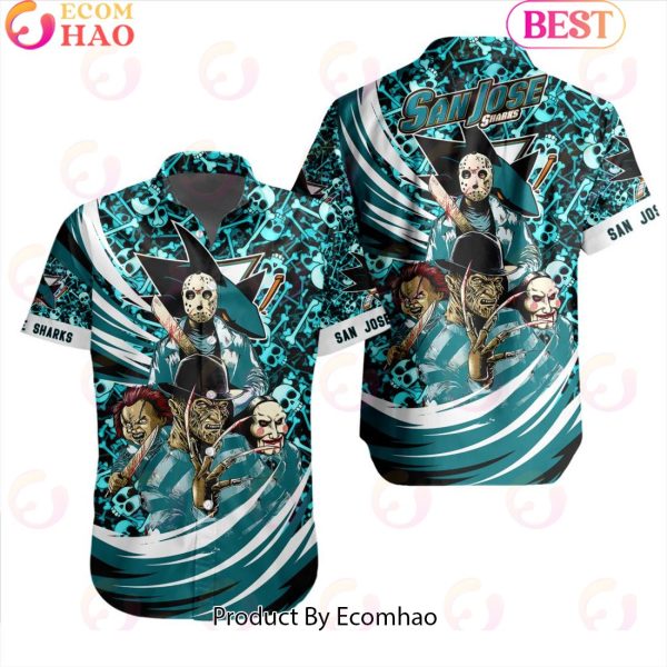 NHL San Jose Sharks Special Design For Halloween Button Shirt