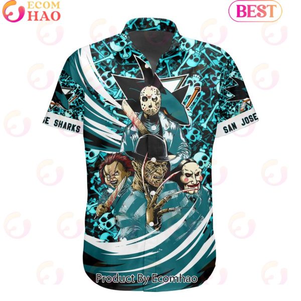 NHL San Jose Sharks Special Design For Halloween Button Shirt