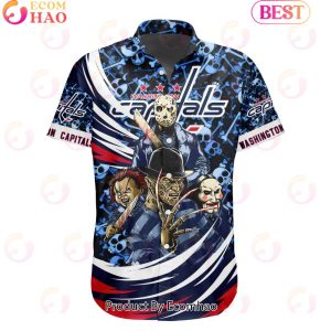 NHL Washington Capitals Special Design For Halloween Button Shirt