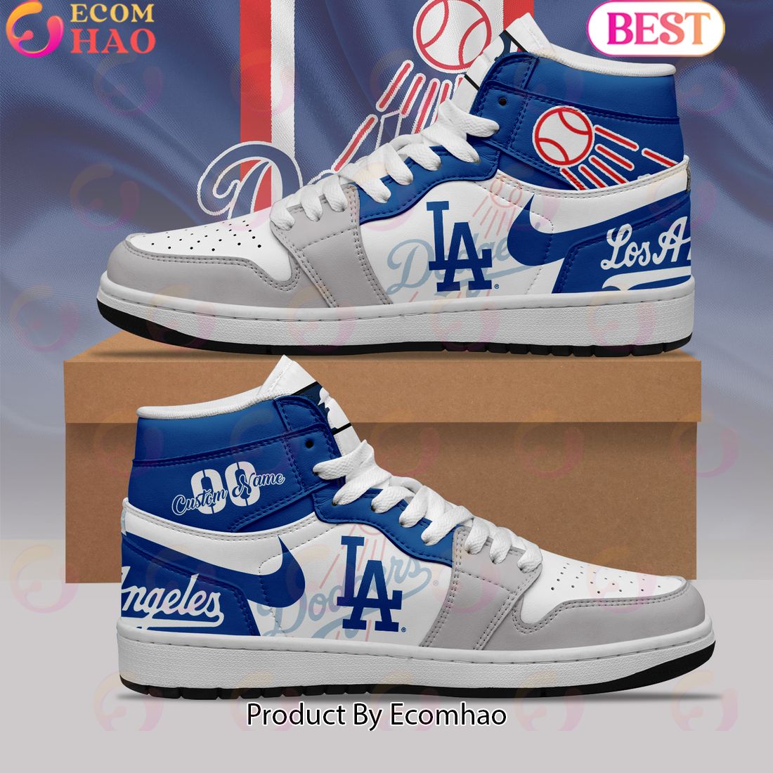 MLB Los Angeles Dodgers Air Jordan 1 Limited Edition - Ecomhao Store