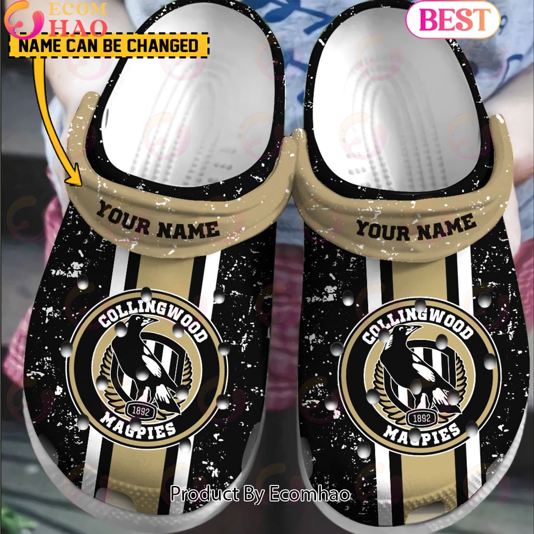 AFL Collingwood Magpies Personalized Crocs