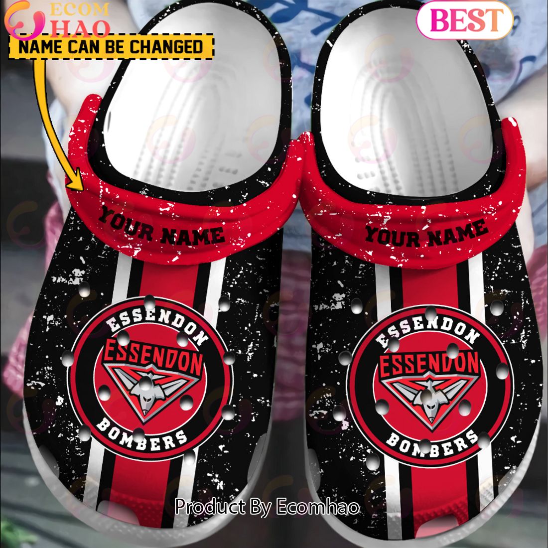 AFL Essendon Bombers Personalized Crocs