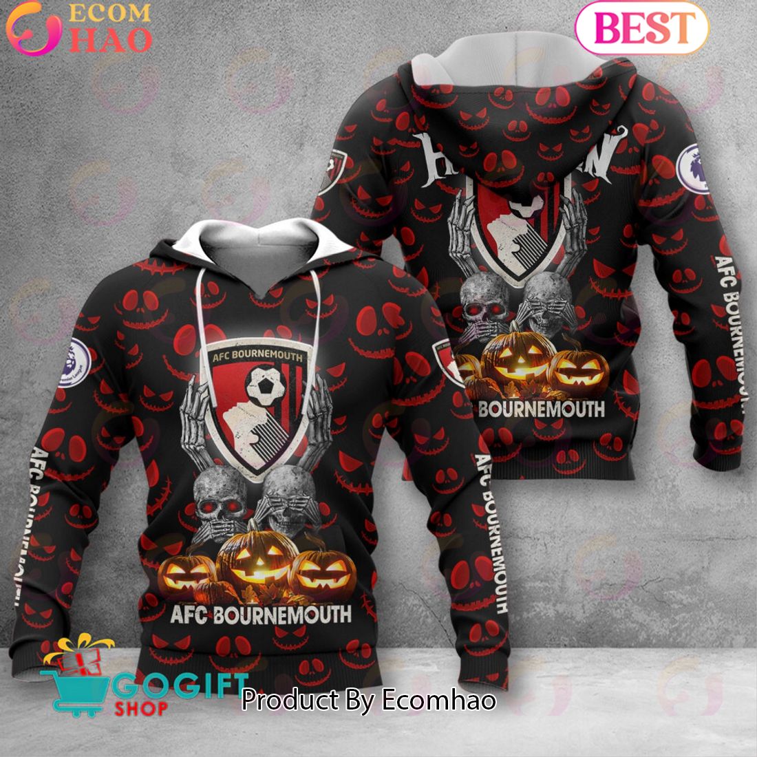 A.F.C. Bournemouth EPL – New Halloween 3D Hoodie