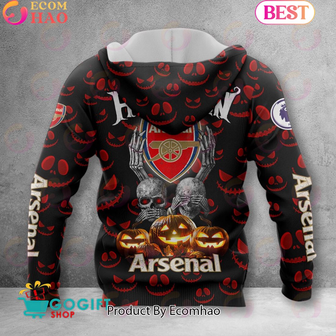 Arsenal F.C. EPL – New Halloween 3D Hoodie