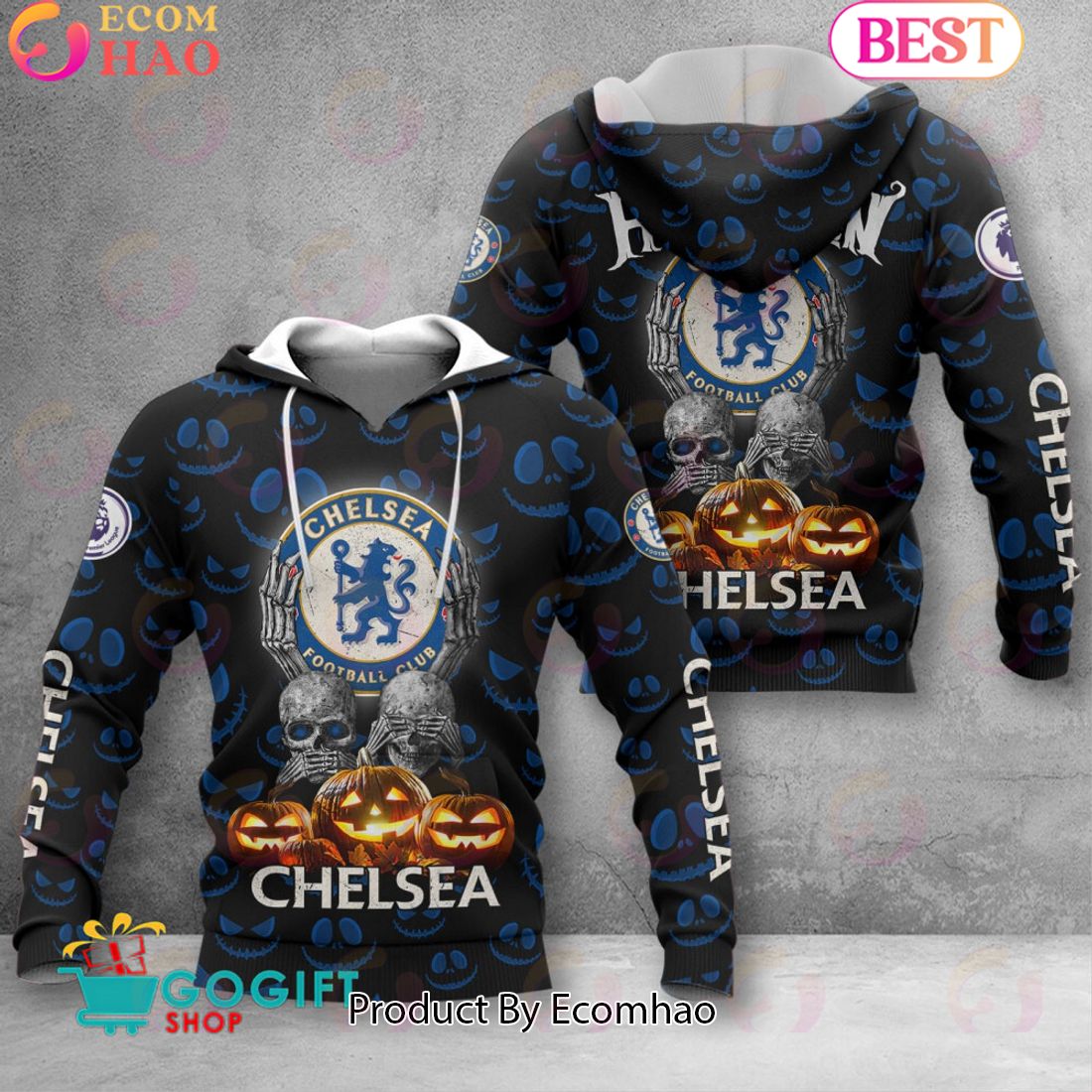 Chelsea F.C. EPL – New Halloween 3D Hoodie