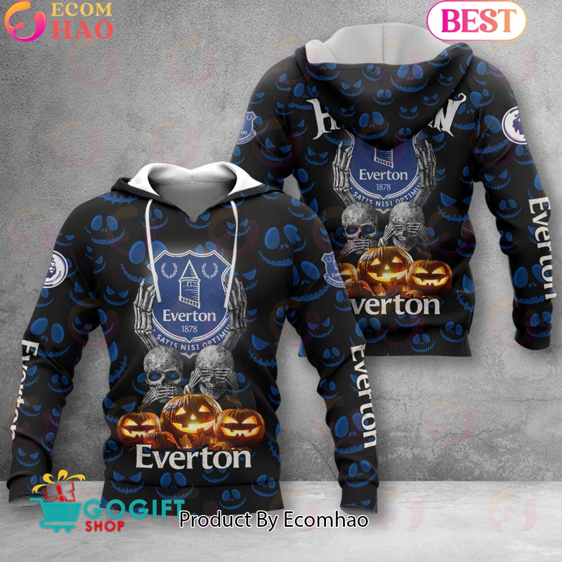 Everton F.C EPL – New Halloween 3D Hoodie