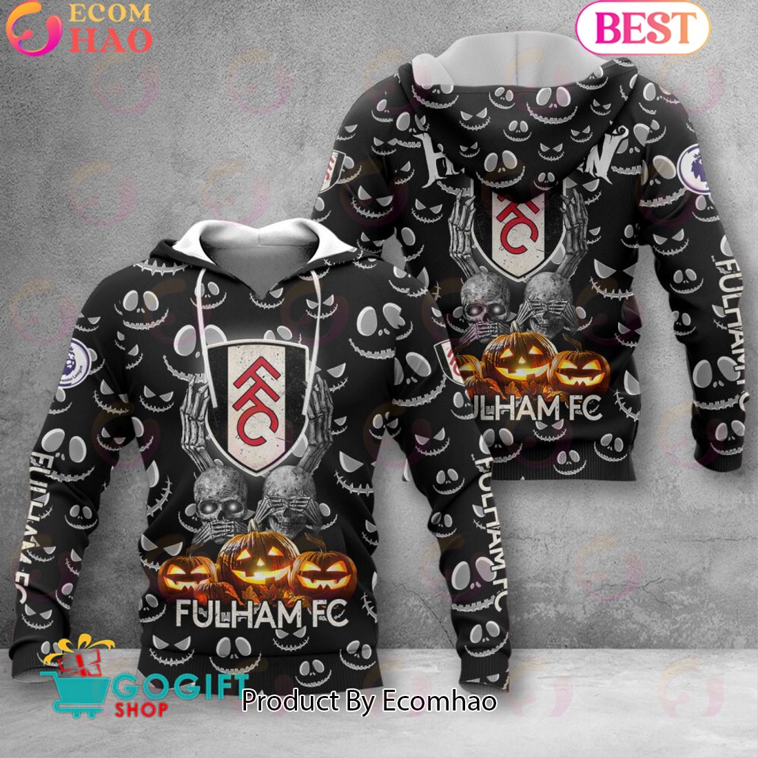 Fulham EPL – New Halloween 3D Hoodie