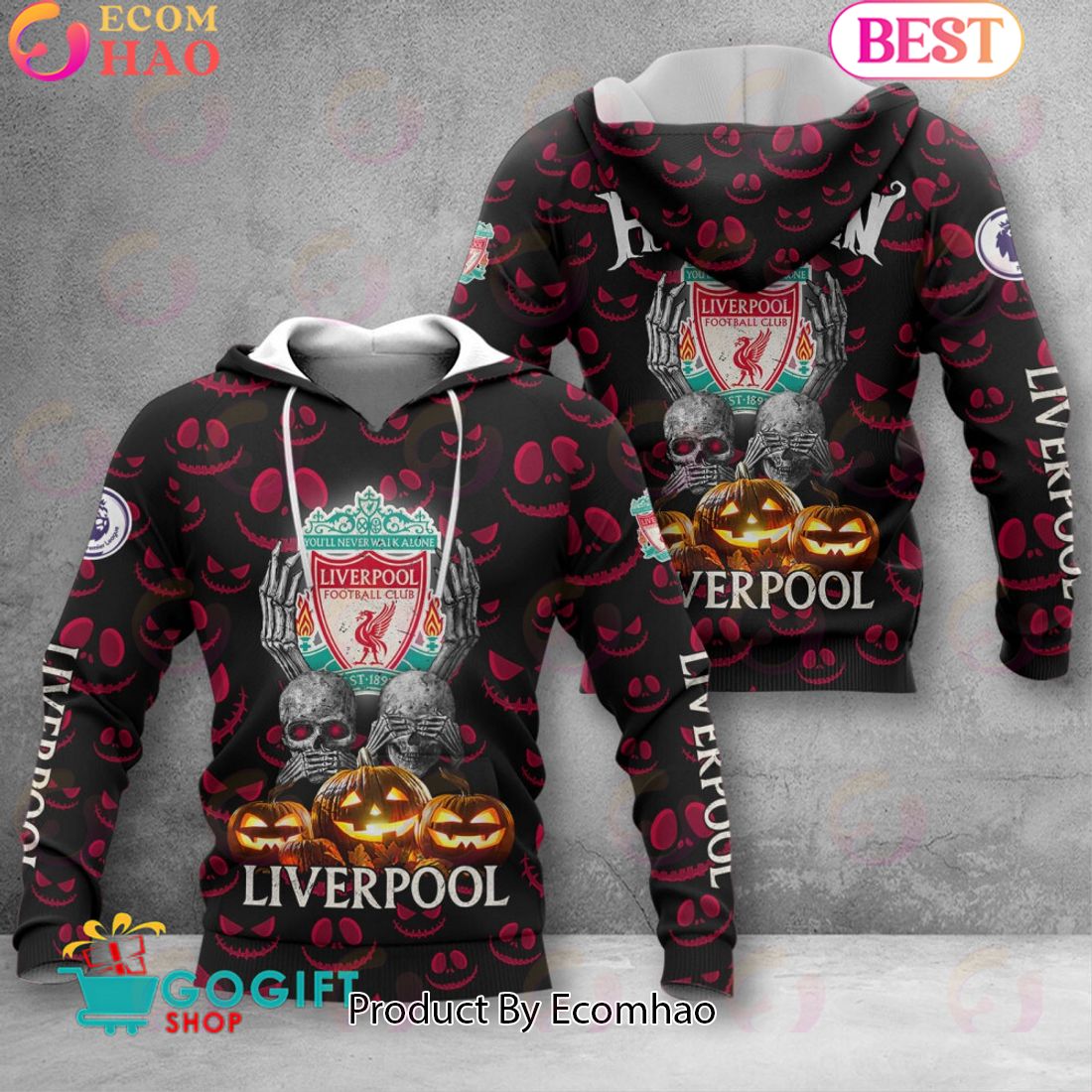 Liverpool F.C EPL – New Halloween 3D Hoodie