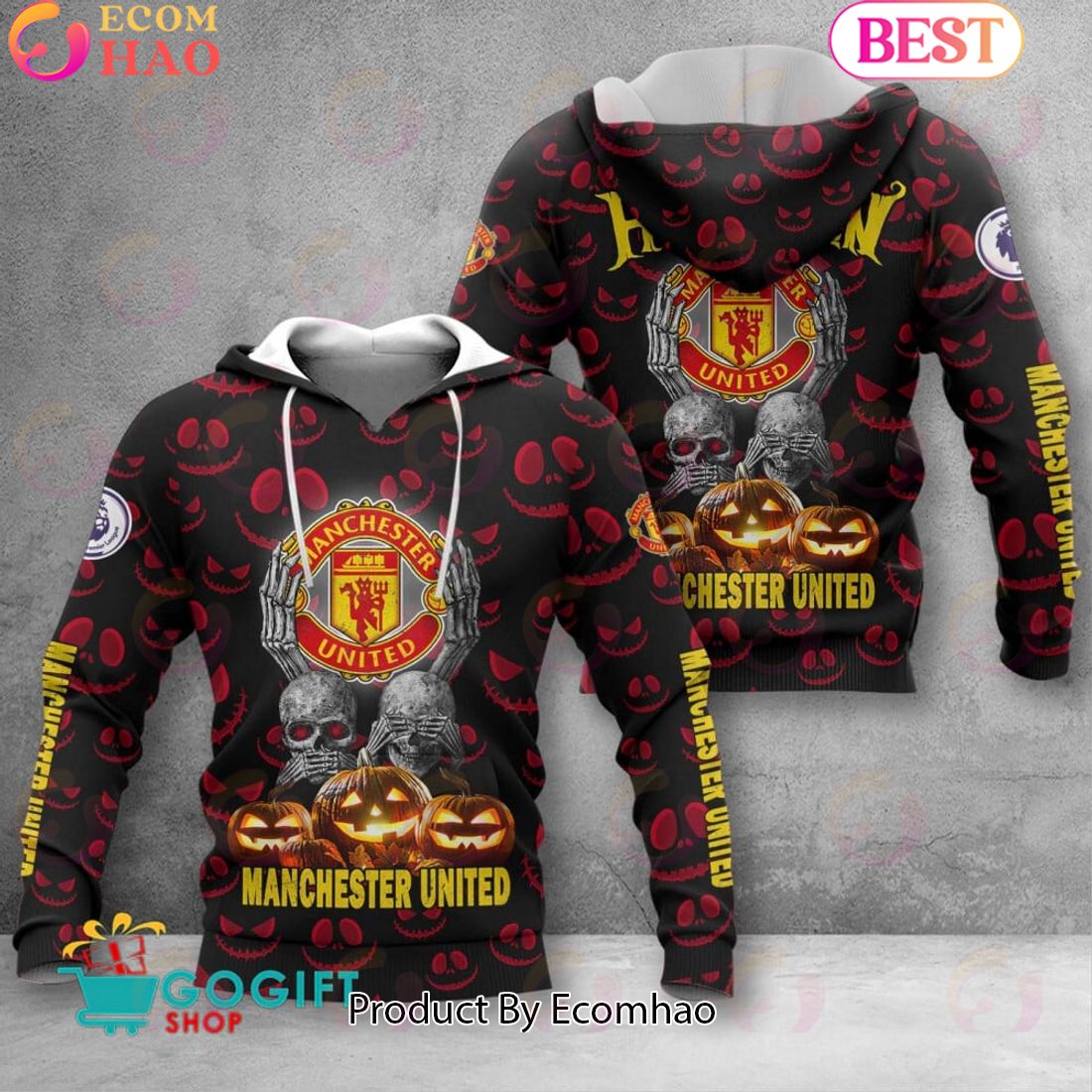 Manchester United EPL – New Halloween 3D Hoodie