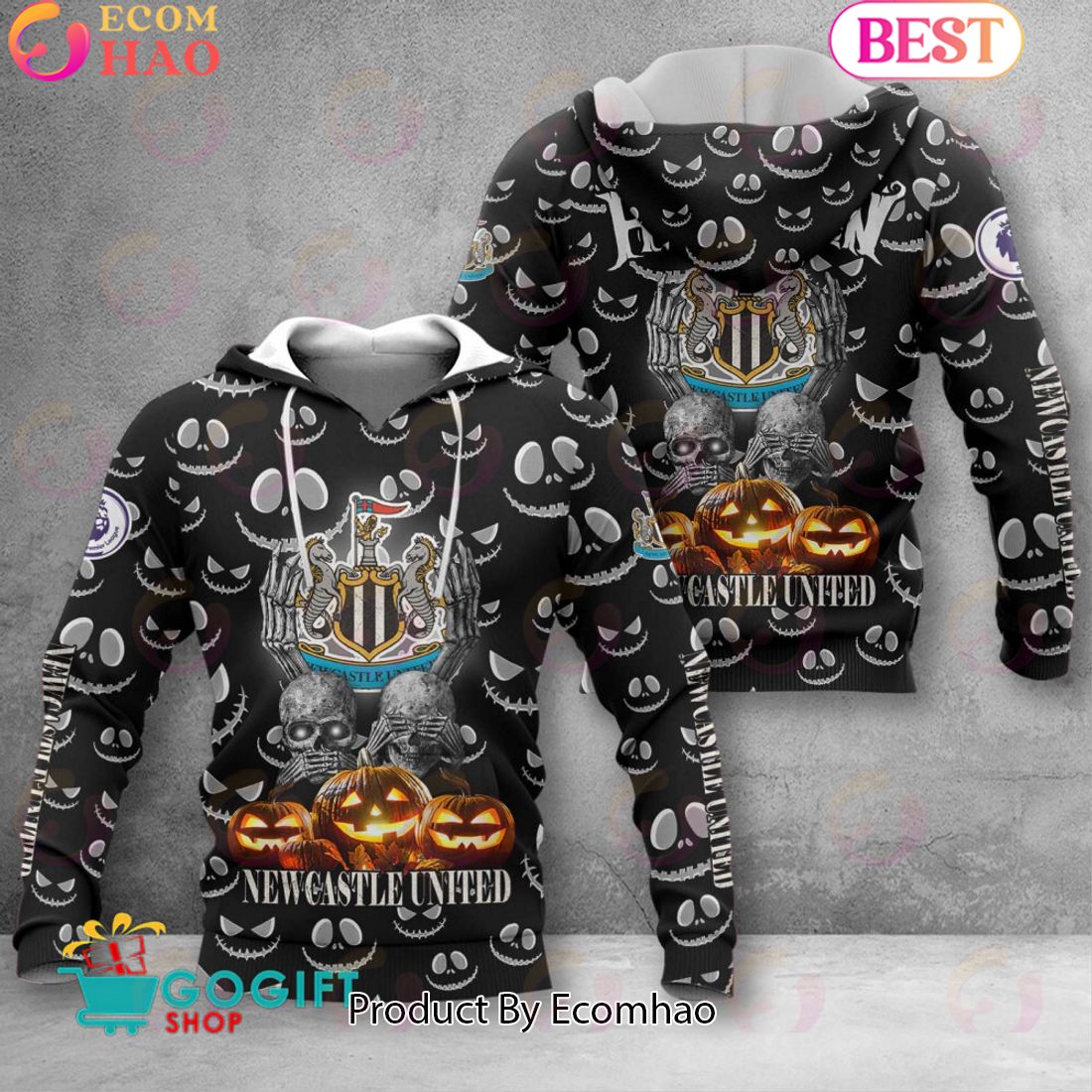 Newcastle United F.C EPL – New Halloween 3D Hoodie