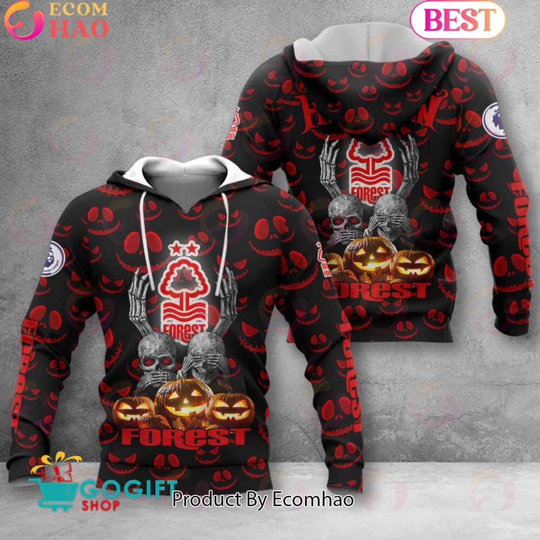 Nottingham Forest F.C EPL – New Halloween 3D Hoodie