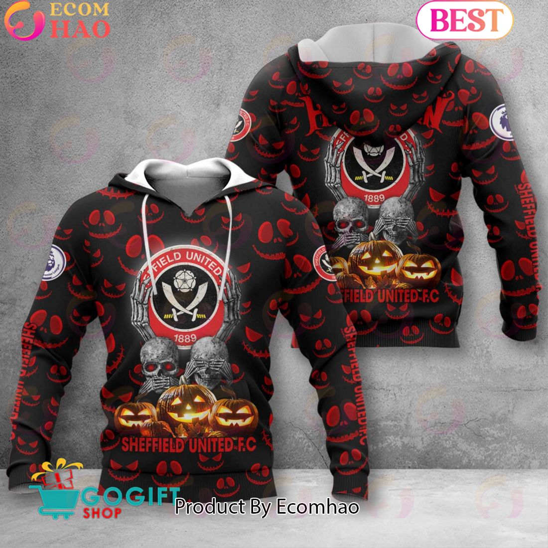 Sheffield United F.C EPL – New Halloween 3D Hoodie