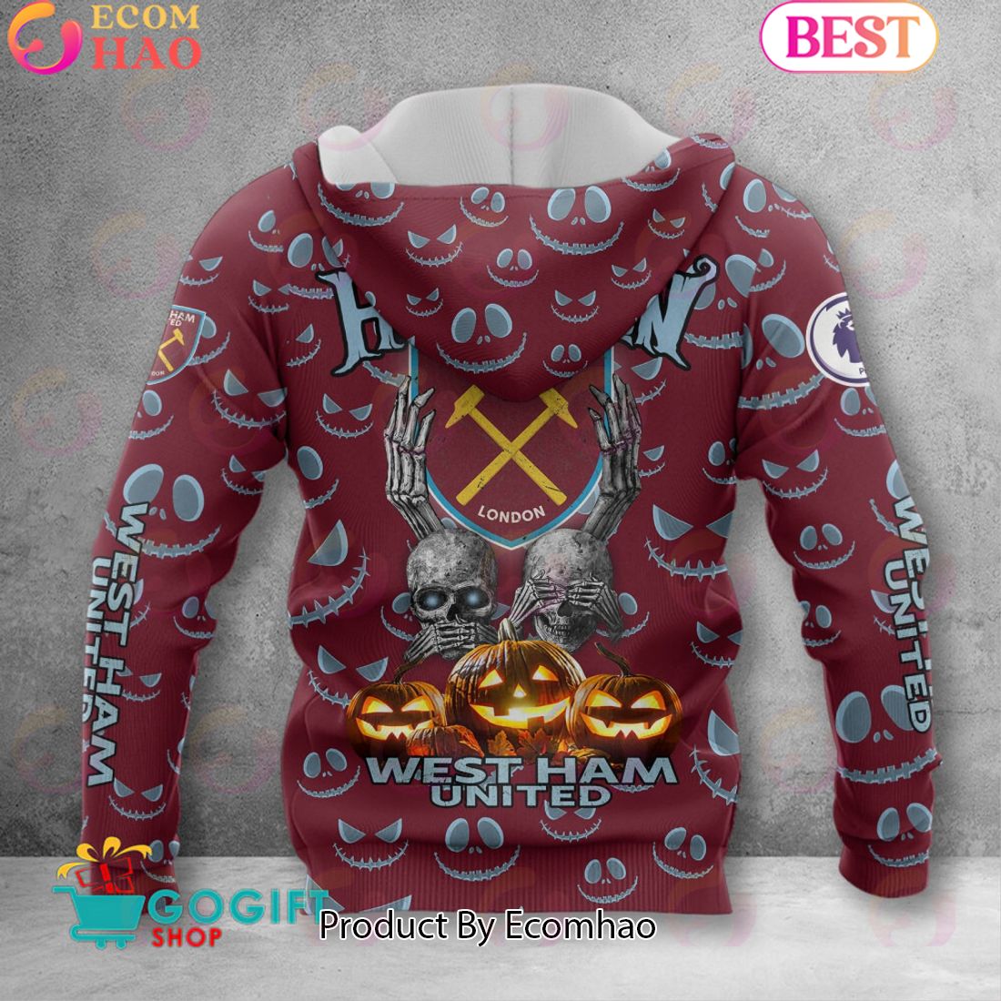 West Ham United F.C EPL – New Halloween 3D Hoodie