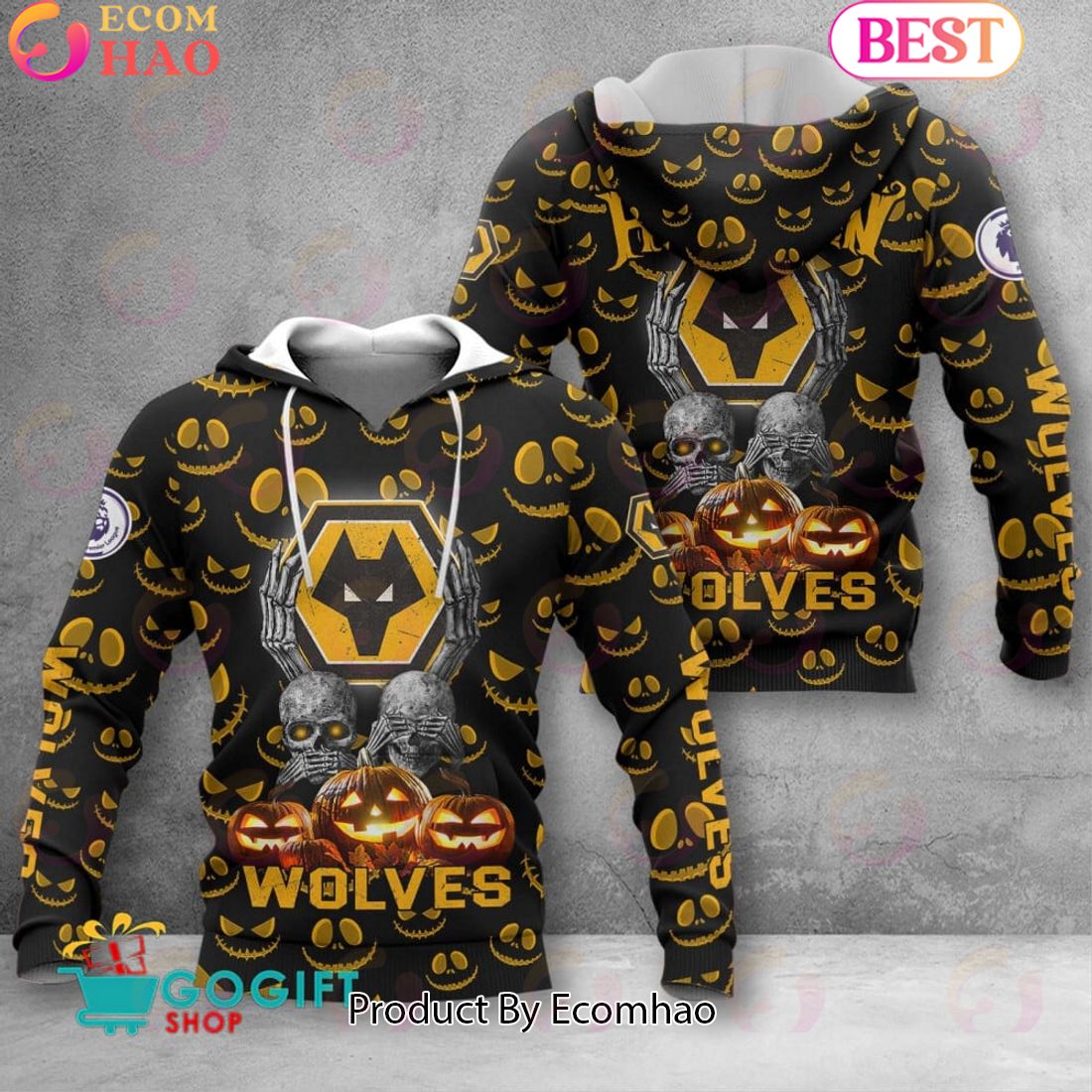 Wolverhampton Wanderers F.C EPL – New Halloween 3D Hoodie