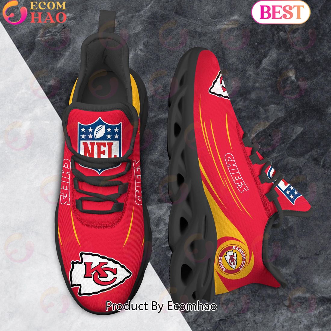 NFL Kansas City Chiefs Clunky Sneakers Max Soul Shoes