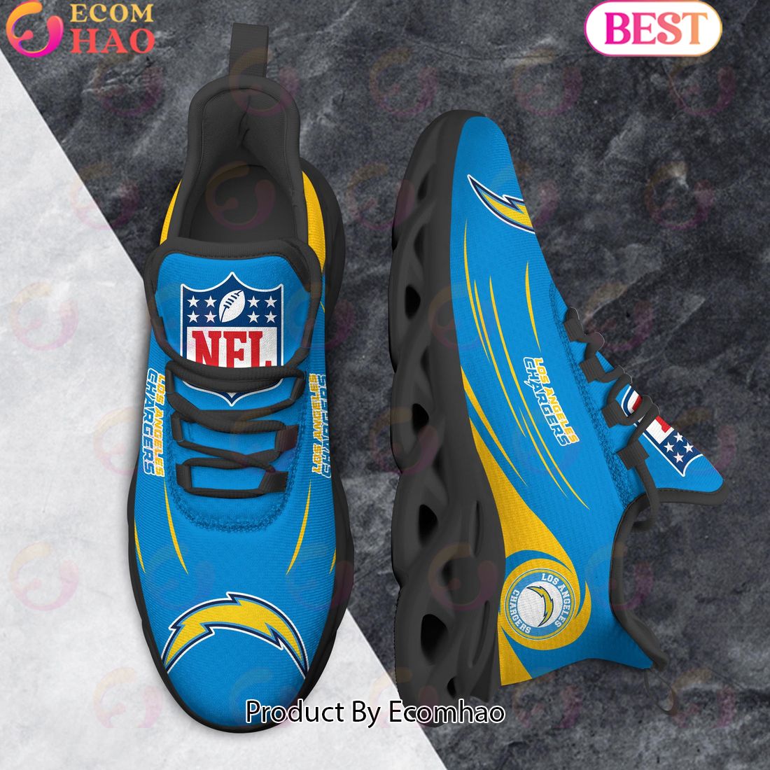 NFL Los Angeles Chargers Clunky Sneakers Max Soul Shoes