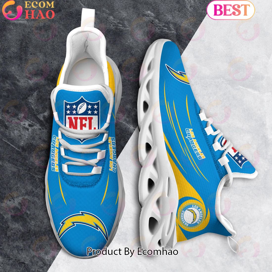 NFL Los Angeles Chargers Clunky Sneakers Max Soul Shoes