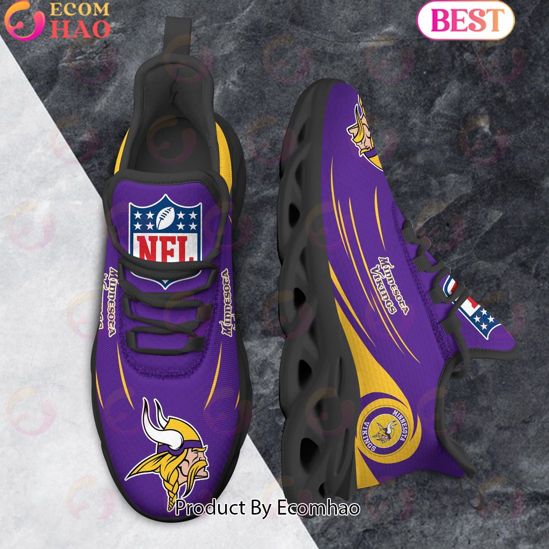 NFL Minnesota Vikings Clunky Sneakers Max Soul Shoes