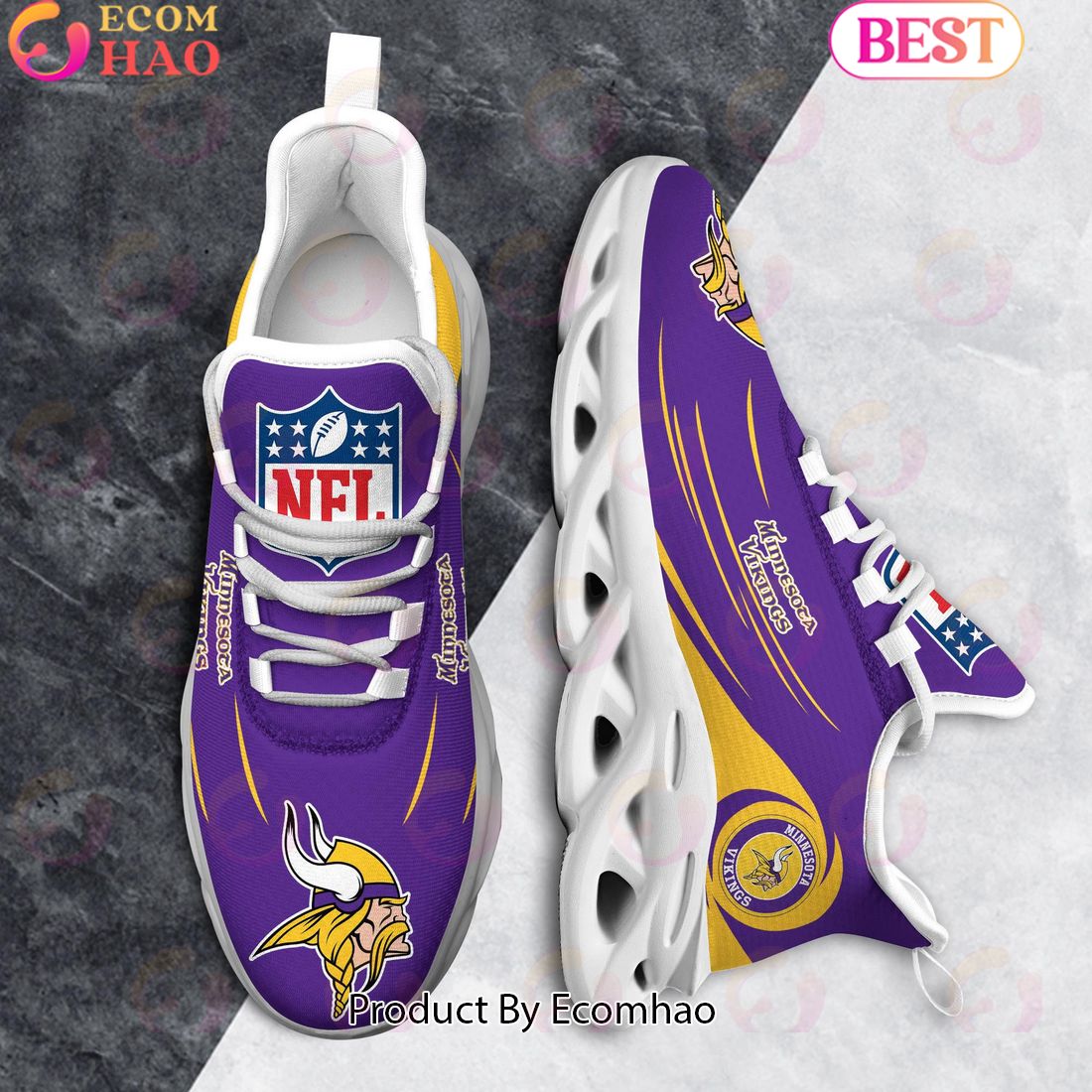 NFL Minnesota Vikings Clunky Sneakers Max Soul Shoes