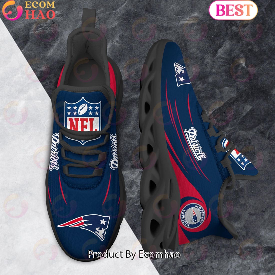 NFL New England Patriots Clunky Sneakers Max Soul Shoes