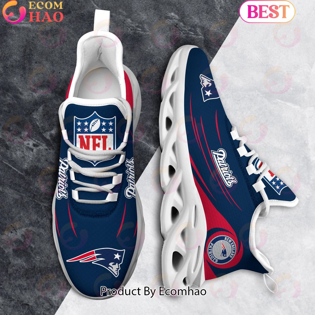 NFL New England Patriots Clunky Sneakers Max Soul Shoes