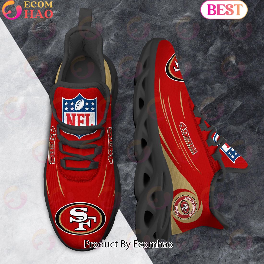 NFL San Francisco 49ers Clunky Sneakers Max Soul Shoes