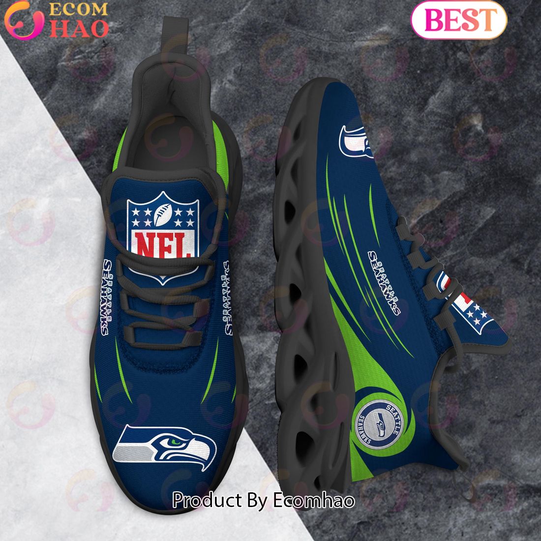 NFL Seattle Seahawks Clunky Sneakers Max Soul Shoes