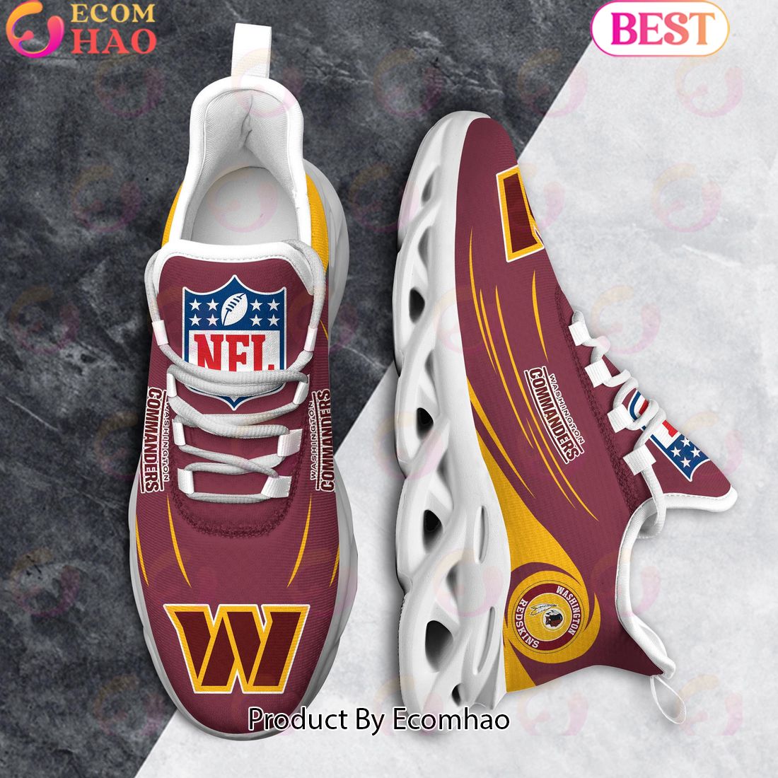 NFL Washington Commanders Clunky Sneakers Max Soul Shoes