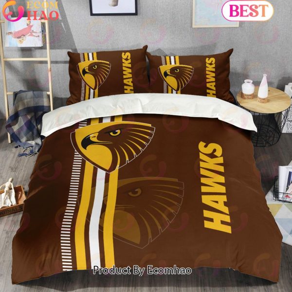 AFL Hawthorn Hawks 1-side Print 3 Pcs Bedding Set