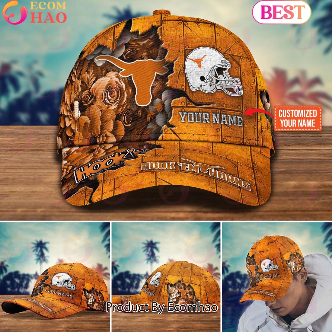 Texas Longhorns New Arrivals Custom Trending Cap