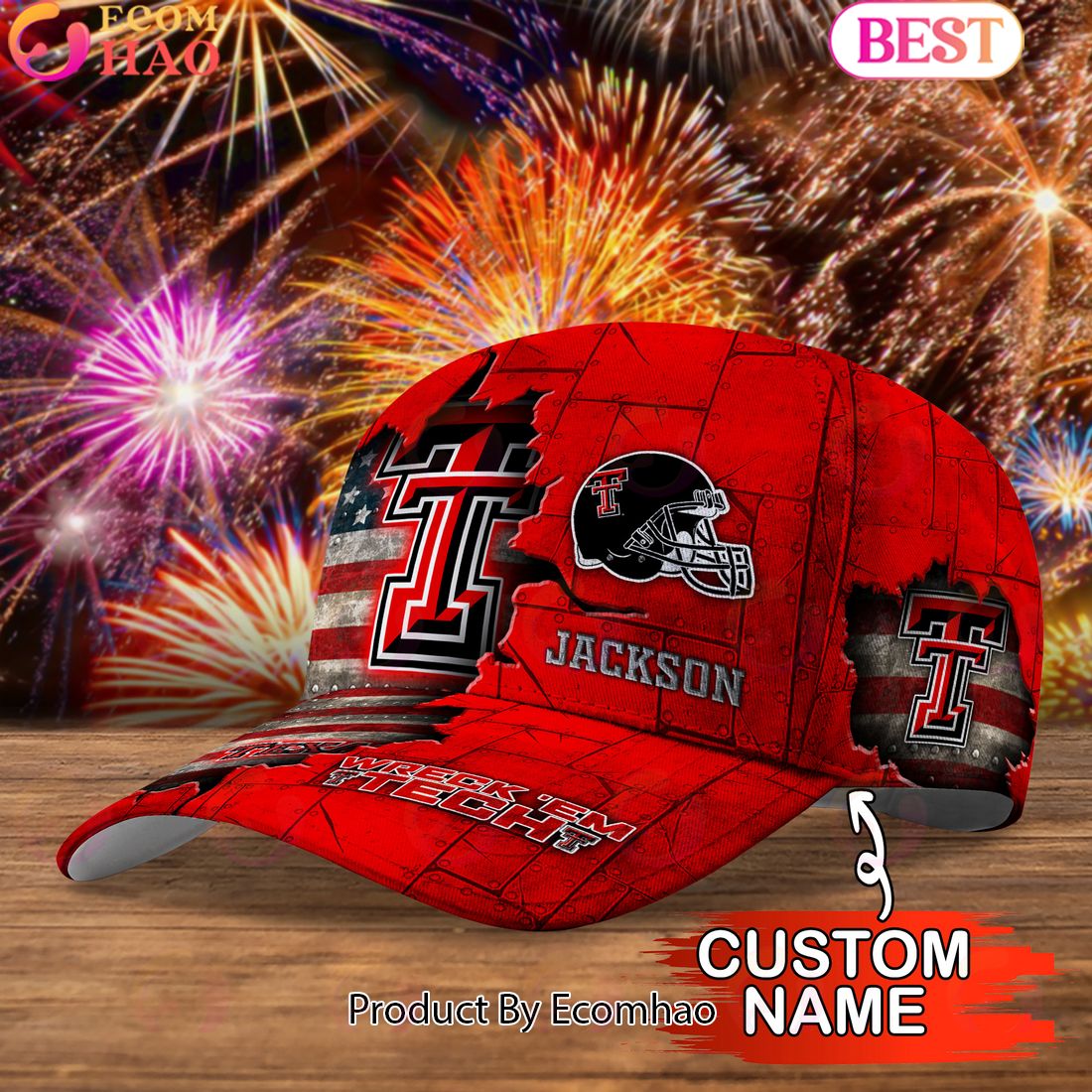 Texas Tech Red Raiders Custom Cap Go Sports Teams