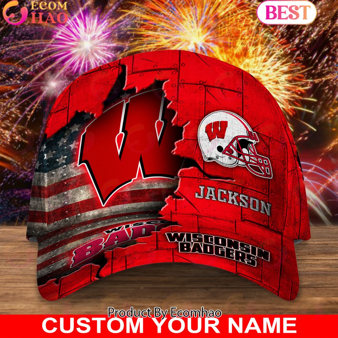 Wisconsin Badgers Custom Cap Go Sports Teams