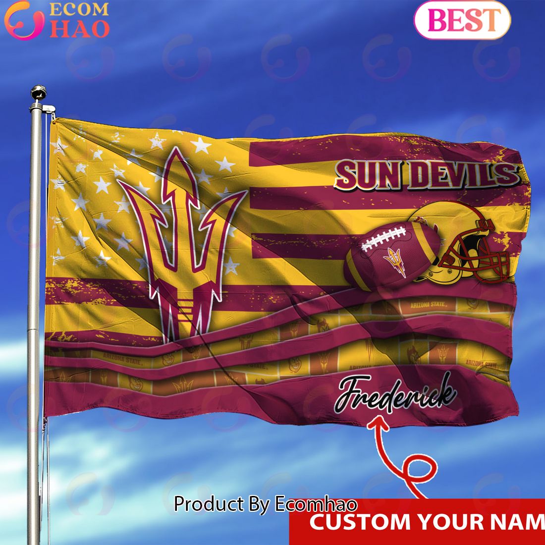 Arizona State Sun Devils Custom Flag 3x5ft For This Season