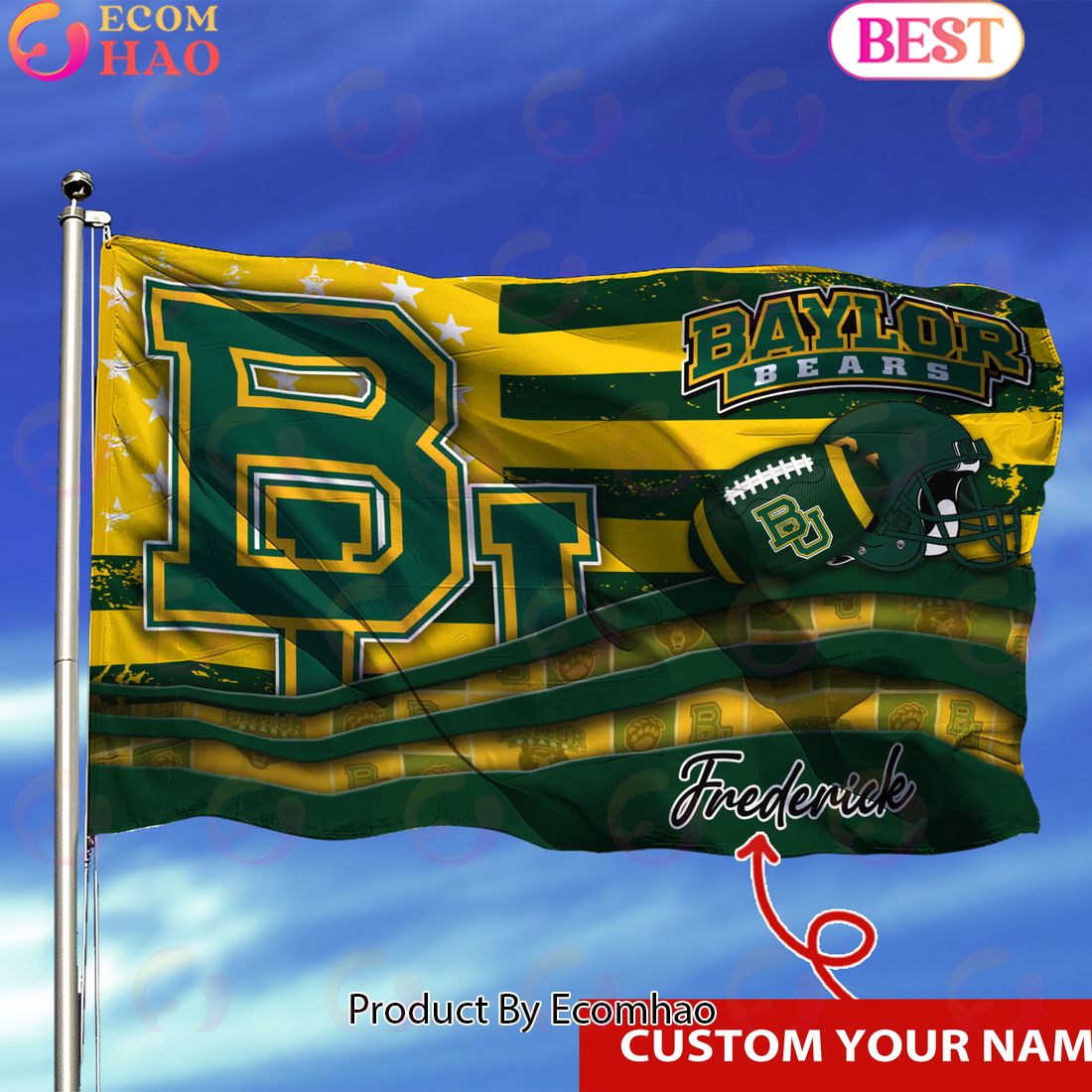 Baylor Bears Custom Flag 3x5ft For This Season