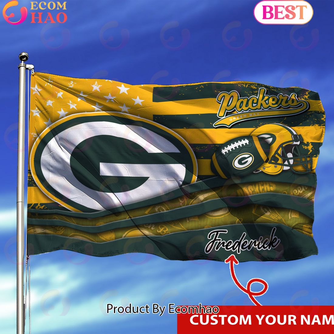 Green Bay Packers Custom Flag 3x5ft For This Season