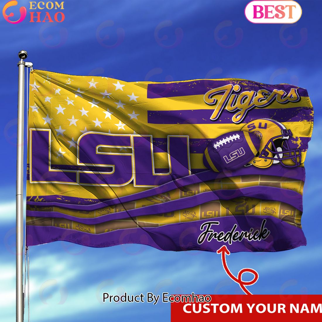 LSU TIGERS Custom Flag 3x5ft For This Season