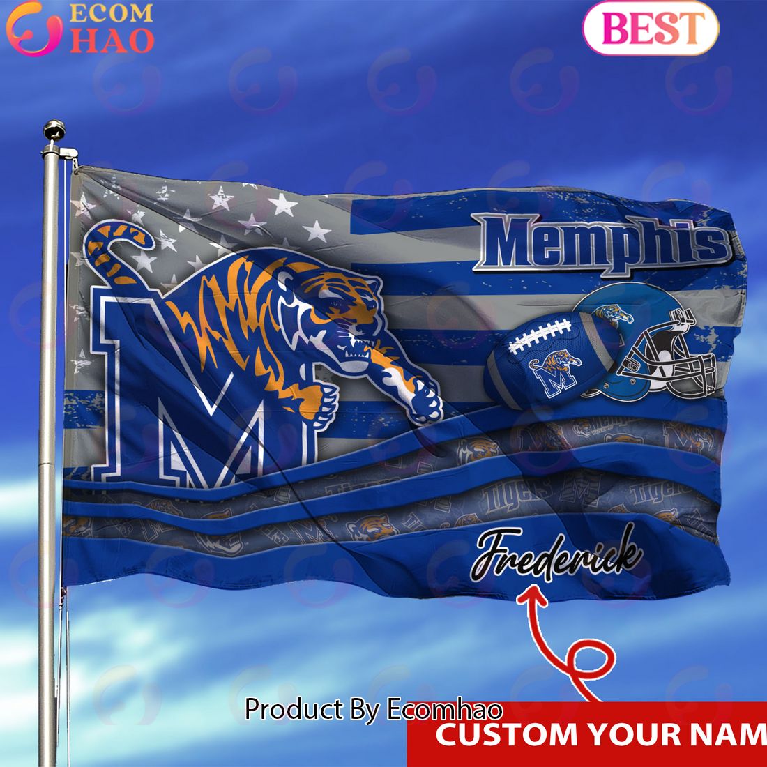 Memphis Tigers Custom Flag 3x5ft For This Season