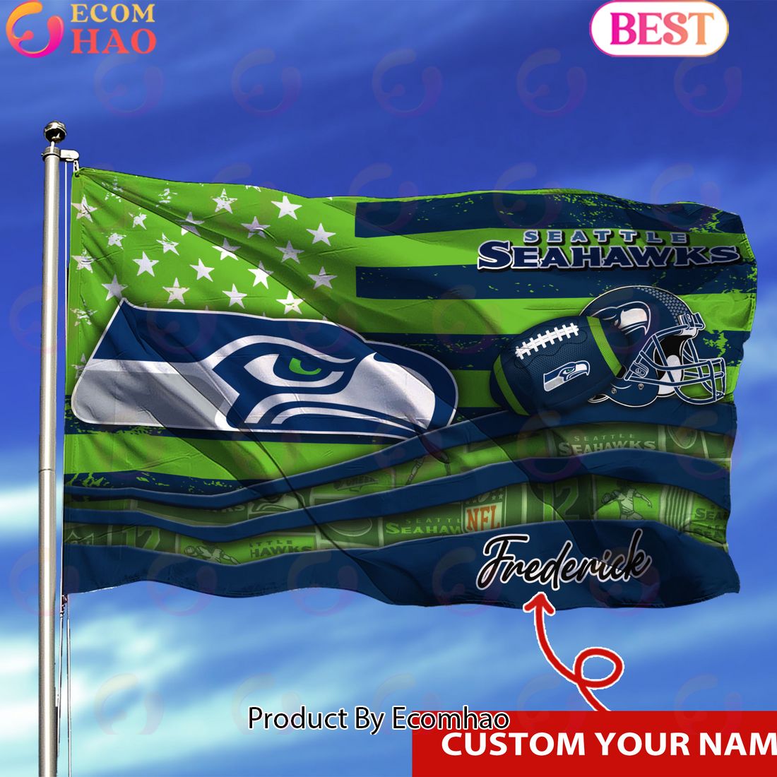 Seattle Seahawks Custom Flag 3x5ft For This Season