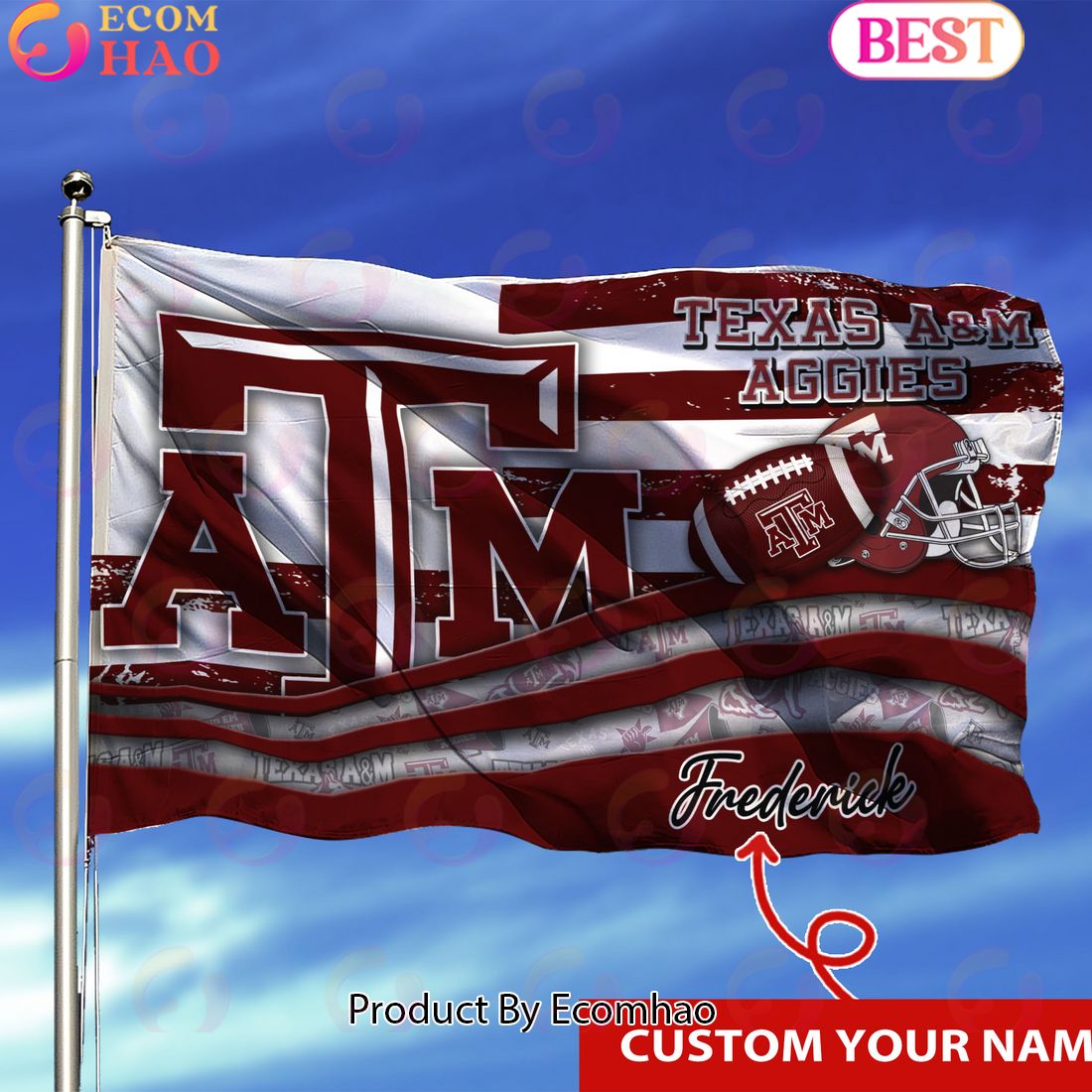 Texas A&M Aggies Custom Flag 3x5ft For This Season