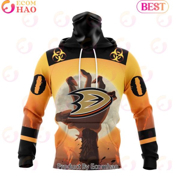 Personalized NHL Anaheim Ducks Special Zombie Design For Halloween 3D Hoodie