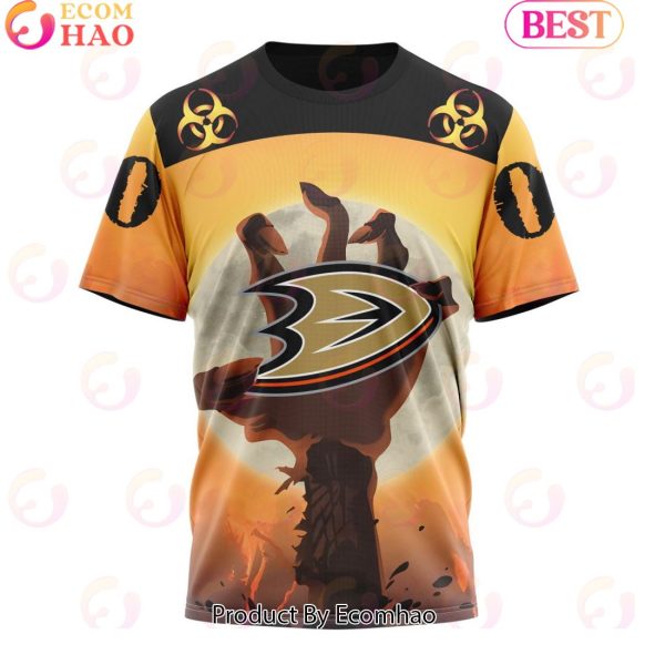 Personalized NHL Anaheim Ducks Special Zombie Design For Halloween 3D Hoodie