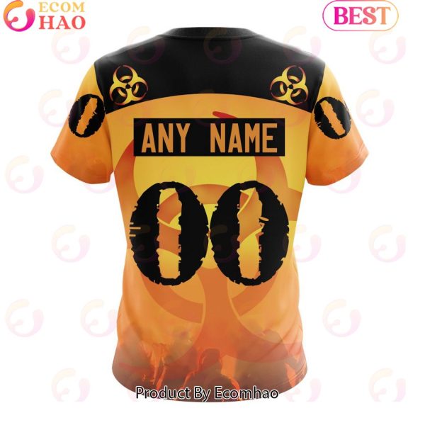 Personalized NHL Anaheim Ducks Special Zombie Design For Halloween 3D Hoodie