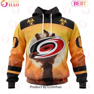 Personalized NHL Carolina Hurricanes Special Zombie Design For Halloween 3D Hoodie