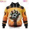 Personalized NHL Columbus Blue Jackets Special Zombie Design For Halloween 3D Hoodie