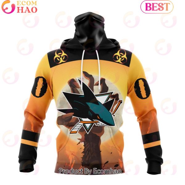 Personalized NHL San Jose Sharks Special Zombie Design For Halloween 3D Hoodie