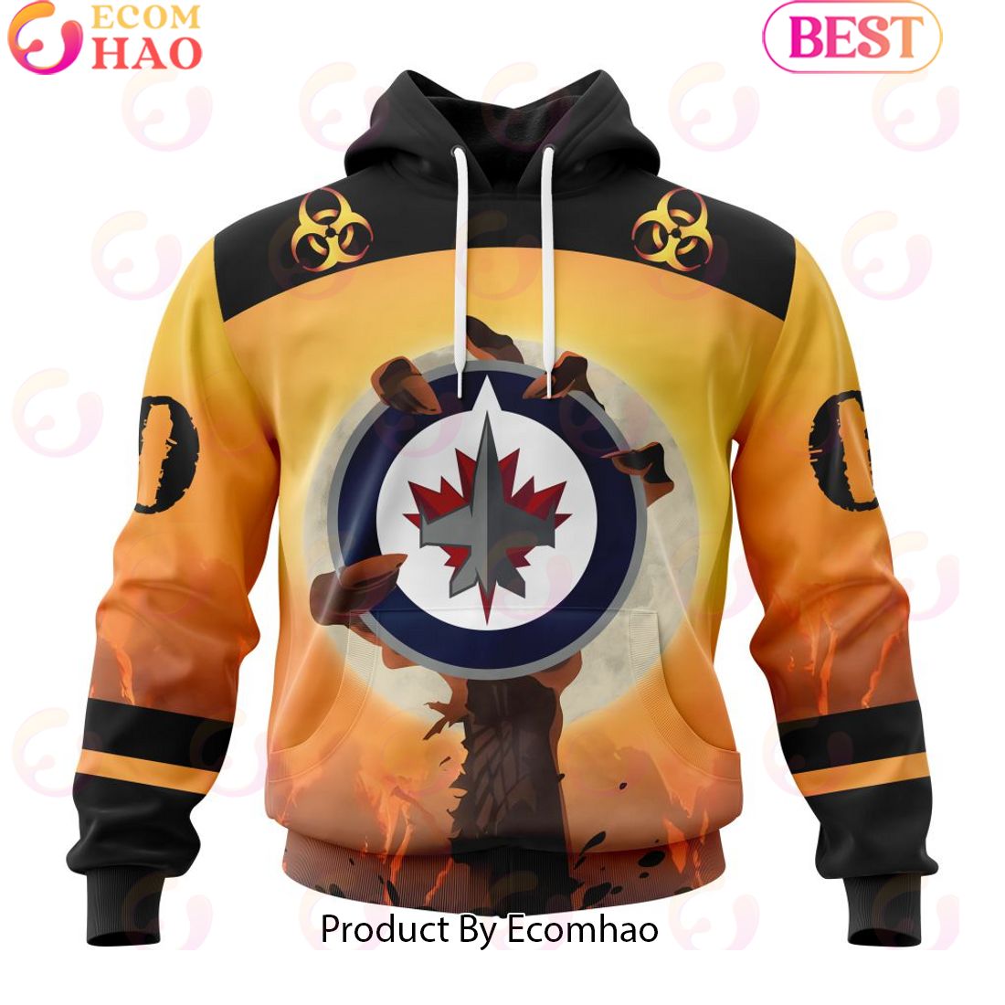 Personalized NHL Vancouver Canucks Special Zombie Design For Halloween 3D Hoodie