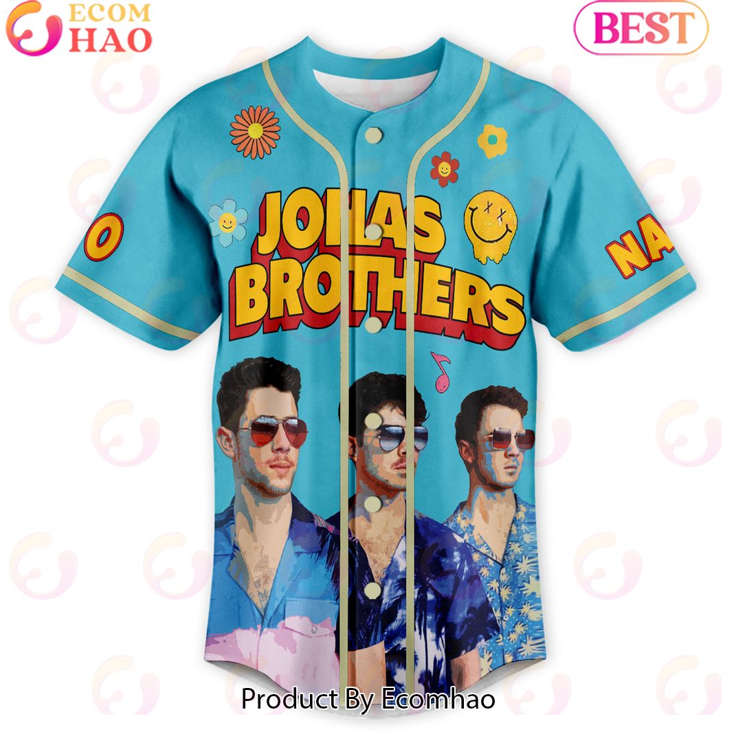 NEW] Custom Your Name And Number Jonas Brothers Baseball Jersey