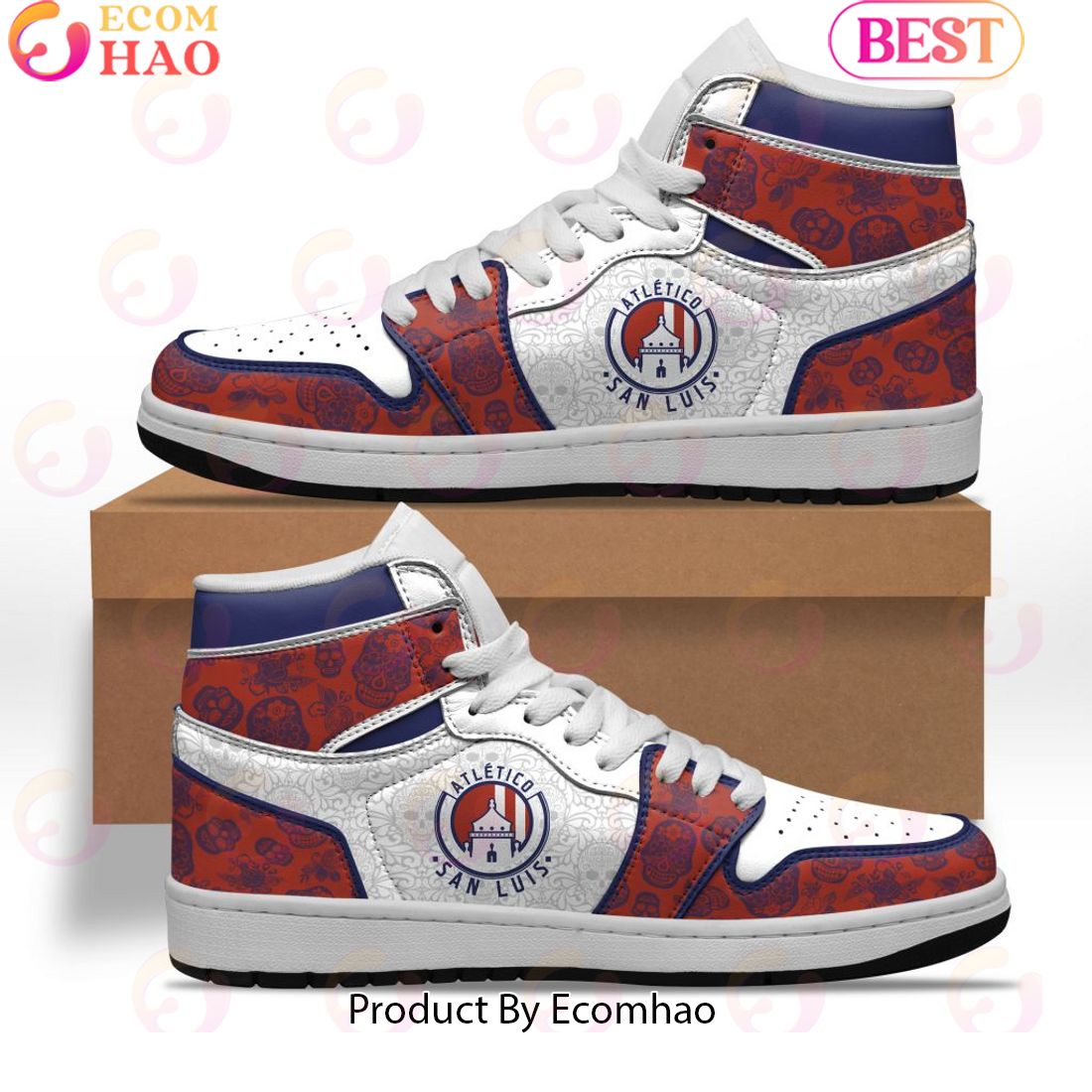 LIGA MX Atlas F.C Special Dia De Muertos Design Air Jordan 1 Sneakers