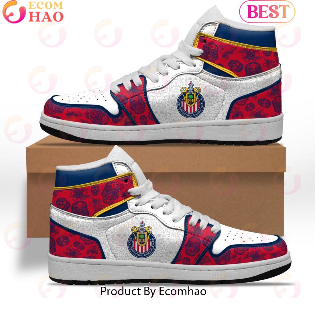 LIGA MX Chivas Guadalajara Special Dia De Muertos Design Air Jordan 1 Sneakers